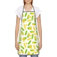 thumbnail image 2 of Naloa 1Pack Adjustable Bib Apron Waterdrop Resistant Cooking Kitchen Aprons for Women Men Chef, Cartoon Corn Print, 2 of 5