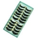 thumbnail image 1 of Fiudx Pestañas Glamorosas, Pestañas Postizas Largas y Rizadas, Pestañas Reutilizables En Tira Completa, Ideales Selfies En Boda, Amantes En La Belleza, Paquete En 10 Pares, Color Negro., 1 of 3