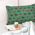 thumbnail image 4 of Goofa Christmas Dachshund Print Plush Throw Pillow Case, Soft Velvet with Hidden Zipper, Decorative Cushion Cover for Sofa, Bed, Car, and Home Décor-14"x20", 4 of 6