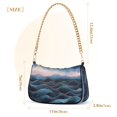 thumbnail image 3 of FORMRS Womens Shoulder Bag with Chain Strap Clutch Purse Cute Tote Handbag, Ocean Waves, 3 of 7