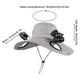 thumbnail image 3 of Sombrero solar de pesca con ventilador para exteriores, para hombre y mujer, con dos ventiladores, 3 of 7
