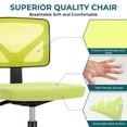 thumbnail image 5 of Kelno Small Desk Chair with Wheels Armless Low-Back Office Chair Ergonomic Adjustable Computer Desk Chair with Lumbar Support,Green, 5 of 8