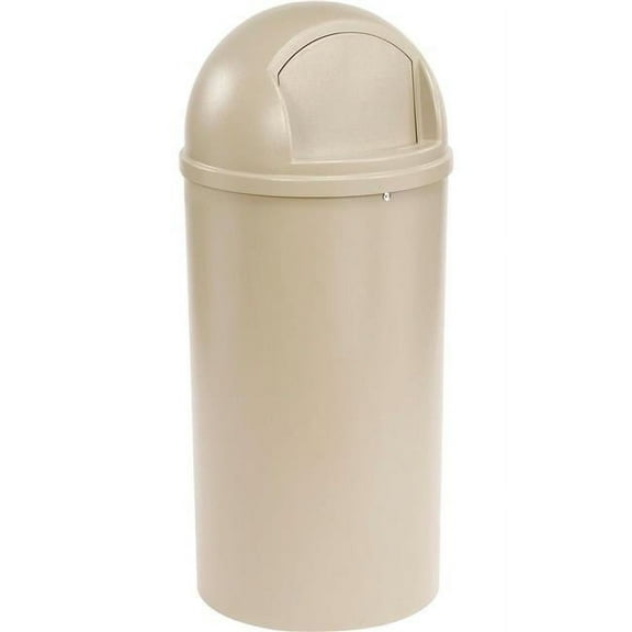 Rubbermaid Commercial Products 4592923 25 gal Marshal Waste Receptacles - Beige