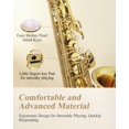 thumbnail image 4 of Eastar Professional Alto Saxophone E Flat Sax Full Kit Gold Eb Brass Instrument With Cleaning Cloth, Carrying Case, Mouthpiece, Neck Strap, Reeds and Stand, 4 of 6