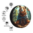 thumbnail image 4 of Goofa Maple Meditating Bear Pattern Universal Tire Cover for Jeep, SUV, Truck, and Trailer – Waterproof, UV-Resistant,Easy to Install, Fits 14"-17" Tires-14 inch, 4 of 6