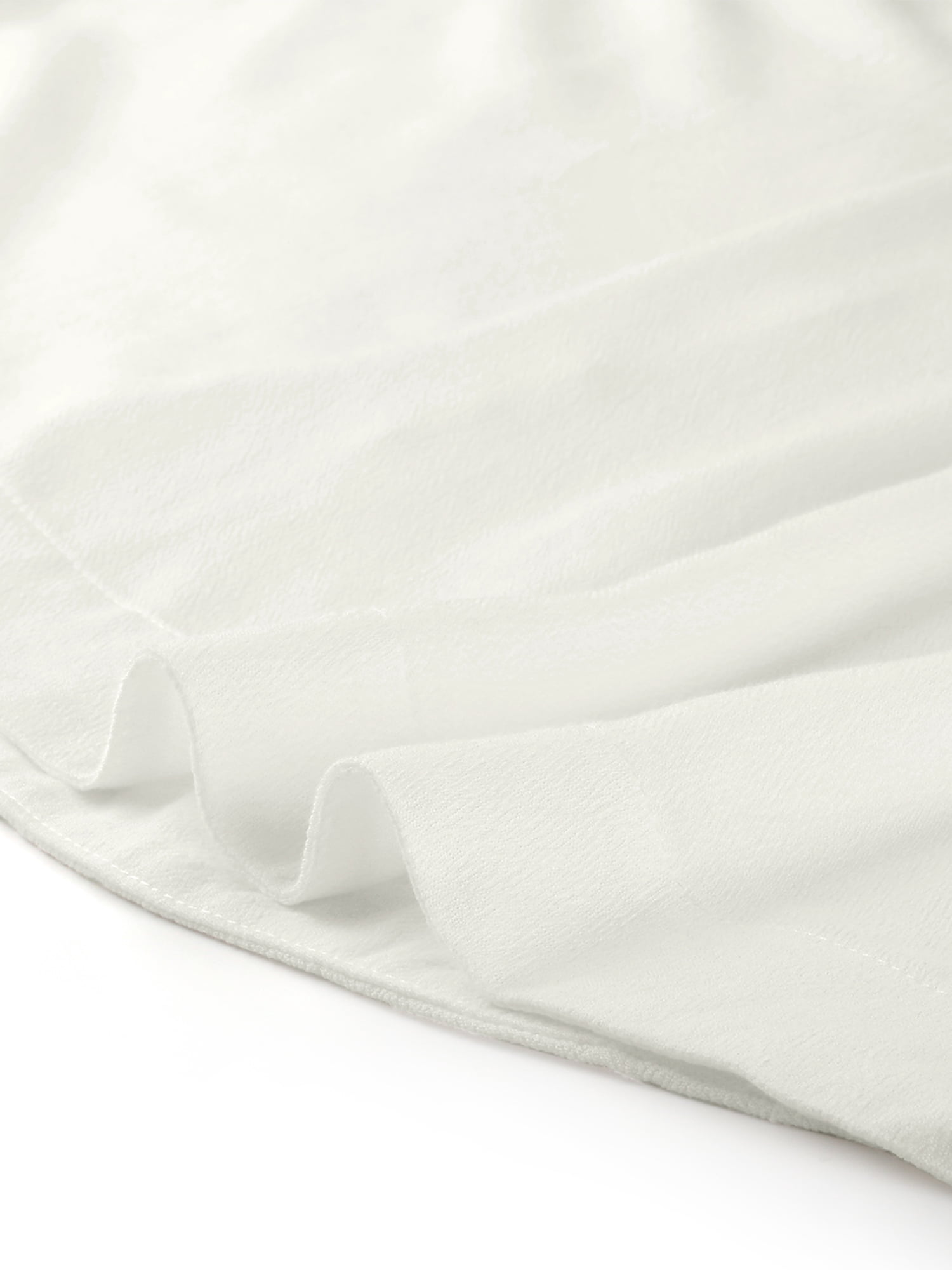 Unique Bargains Juniors' Plus Size Side Slit Roll Up Sleeve Button Front Shirts 4X White