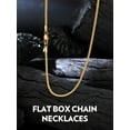 thumbnail image 5 of Bandmax 14 Inch 14K Gold Plated Flat Box Chain Choker Necklaces for Women Men 2MM Layered Link Chain Necklace Gift for Son Grandson Daughter Granddaughter, 5 of 10