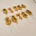 thumbnail image 4 of Anvazise Celebration Candles Elegant Convenient ABS Fashion Number Celebration Candles for Birthday Golden Size 8, 4 of 13