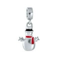 thumbnail image 2 of Bling Jewelry Womens Christmas Charm Bead Frosty Snowman Dangle for Bracelets Sterling Silver, 2 of 4