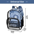 thumbnail image 2 of ALAZA Clear Backpack Ethnic Feather PVC Transparent BookBag, 2 of 7