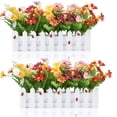 thumbnail image 2 of Plantas de flores artificiales XONOR, margaritas de colores mezclados con maceta, 2 of 7