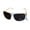 Black, variant on Sunglass White Unisex Plastic Rectangle Wrap, Smoke Lens LS172 2