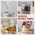 thumbnail image 4 of 12-Piece Glass Fermentation Jar Set, 2 Pack Wide Mouth Mason Jars with Airlock Lids & Glass Weights, Complete Kit with Gaskets & Lid Lifter for Pickling, Kimchi, Kombucha & Fermented Foods, 4 of 7