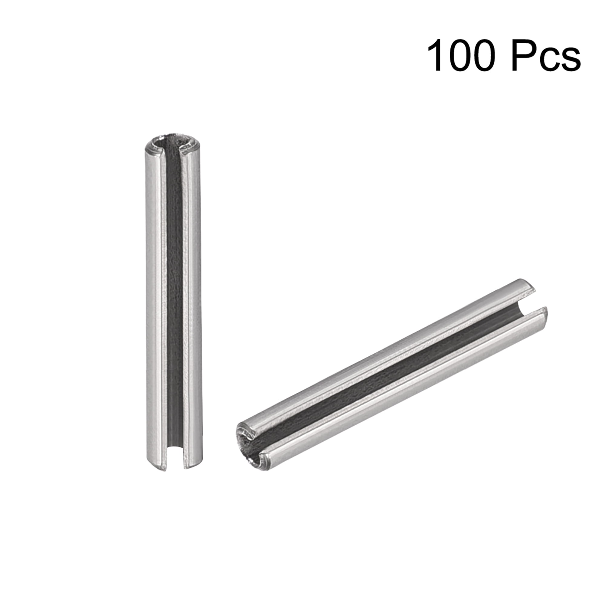 Approx 100 pcs 3/8" x 2-1/2" long Roll Pin Steel Split Spring Tension Fasteners 