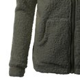 thumbnail image 5 of Winter Sherpa Coat for Women Fluffy Fleece Sweatshirt for Women Casual Solid Plus Size Hooded Plush Outwear Open Front Zip Fuzzy Furry Jacket with Pocket 2025 Jacket Holiday, 5 of 7