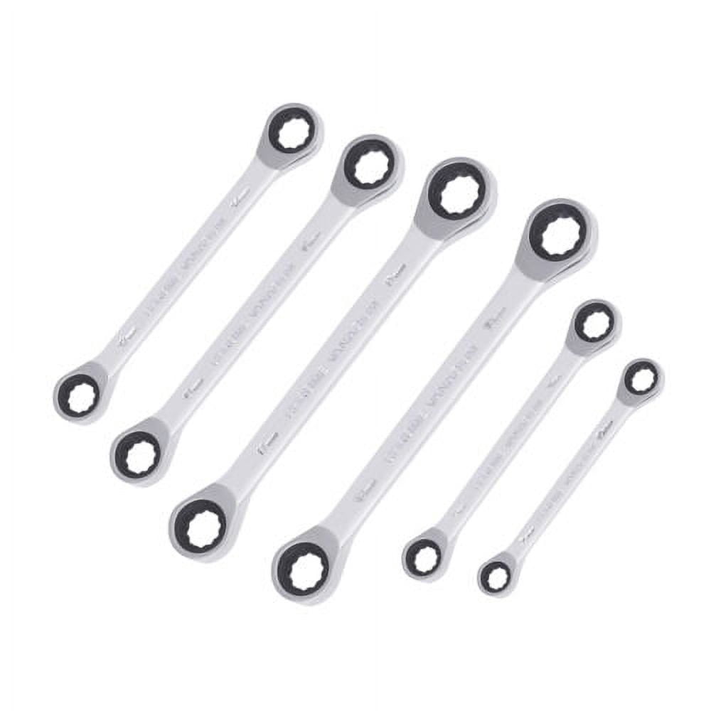 Extra Long Ratchet Wrenches Set Wrench Set W/ Metric 8mm-19mm 45#Steel 6 Pcs