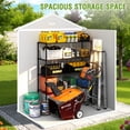 thumbnail image 5 of 6×4.4ft Storage Shed, Enyopro Resin Sheds with Floor, All-Weather Large Tool Plastic shed with Double Lockable Door, Bike Storage Resin Shed with Window for Garden,  Lawn,  Patio, 5 of 9
