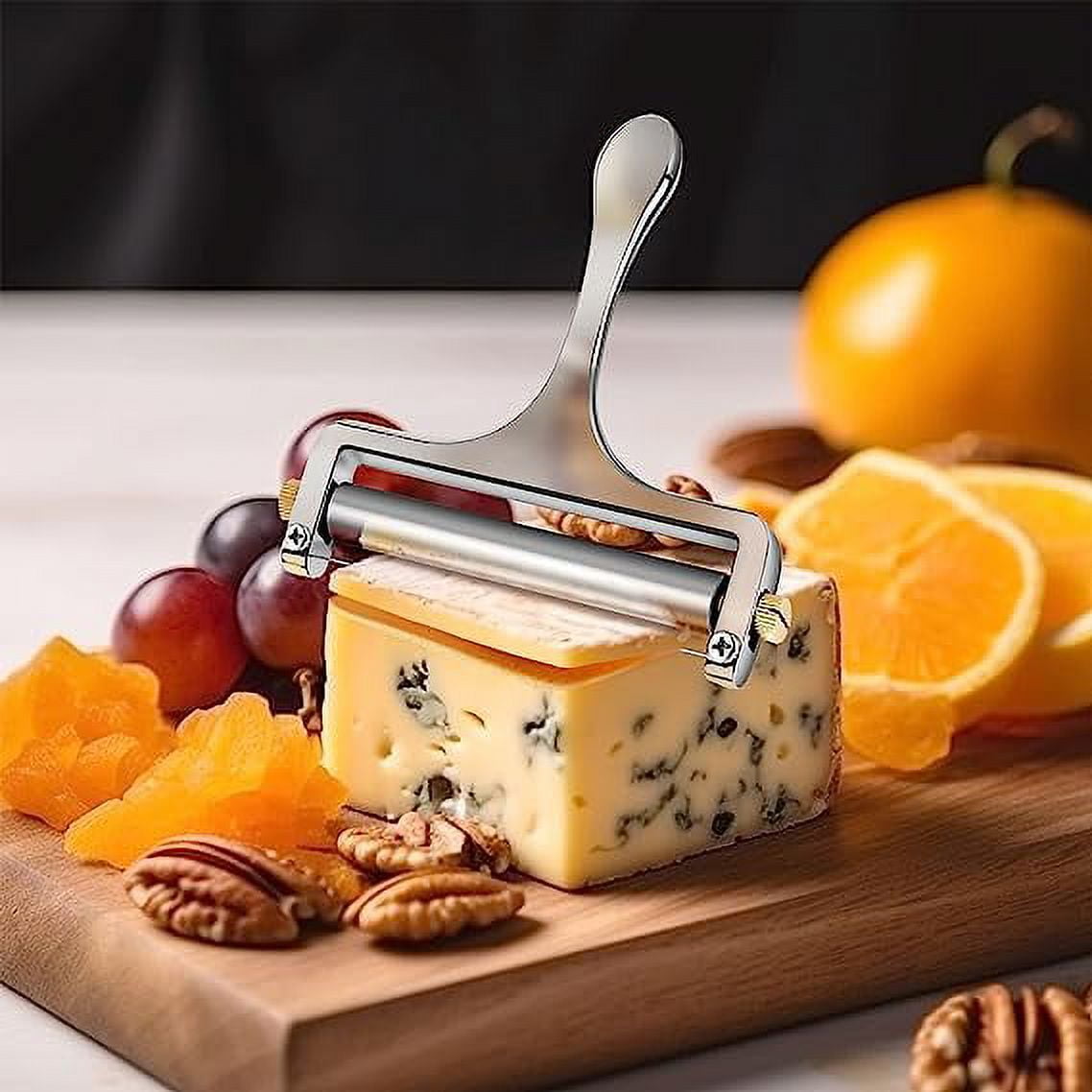 Stainless Steel Cheese Slicer, Handle,Adjustable Thickness Wire