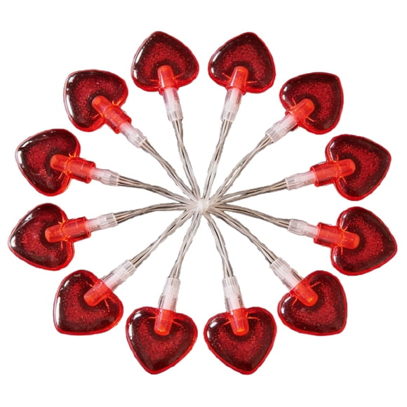 String Lights Acrylic Heart Led String Lights Warm White Lights for Wedding Venue Decor Valentín'S Day Indoor Outdoor Hanging Lights Battery Powered & Best Valentín Gifts 2026 Valentín Day Gift F