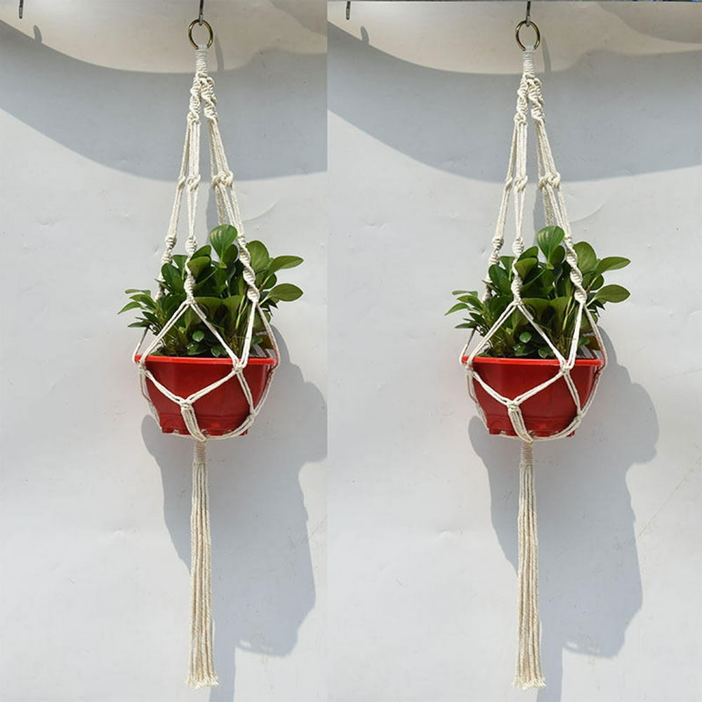 2 Pack Macrame Plant Hangers, Hanging Holder for Plant