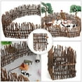 thumbnail image 2 of GOOHOCHY Miniature Fence for Fairy Garden Made of PVC Brown Color Great for Decor Use 10 Pieces, 2 of 6