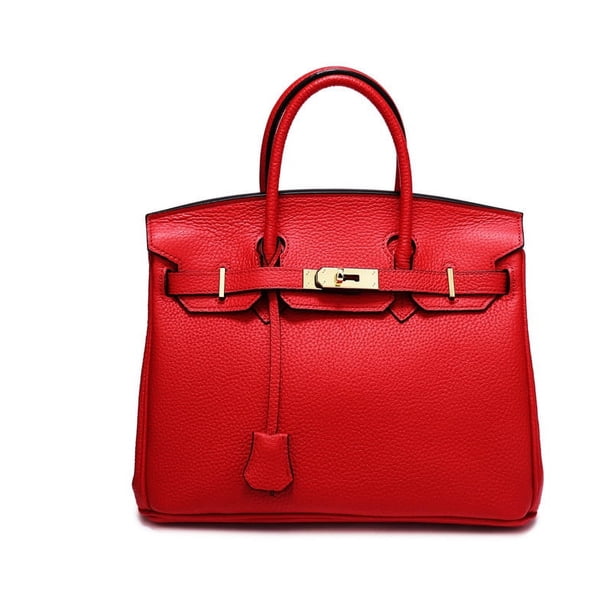 2025 Bolso de mujer de cuero genuino de nuevo estilo europeo y americano, primera capa de piel de vaca, bolso de platino con patrón de lichi a la moda, bolso de hombro para mujer
