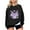 Black, variant on Cute Graphic Sweatshirts for Women Halloween Ghost Print Crewneck Pullovers Teen Girls Spooky Season Sweatshirt Holiday Casual Long Sleeve Tops Army Green XXL