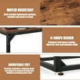 thumbnail image 2 of OLOV Indoor Stainless Steel and Wooden C Shaped End Table, Brown (Set of 2), 2 of 5