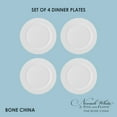 thumbnail image 3 of Fitz and Floyd Nevaeh White Classic Rim 10.5" Round Bone China Dinner Plates (4 Count), 3 of 9