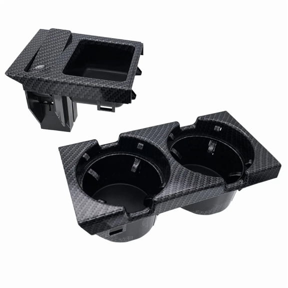 Carbon Fiber Center Console Cup Coin Holder Storing Box Replacement For BMW E46 325i 1999-06