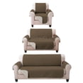 thumbnail image 1 of Juego de Protector Cubre Sala Doble Vista Capitonado, Incluye: Protector de Sofá, Love Seat y Sillón Individual. ALMENDRA, 1 of 6