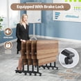 thumbnail image 3 of Folding Conference Room Tables, Mobile Training Table Modern Modular Flip Top Meeting Tables, Conference Room Table with Wheels for Home Office Classr (1619B 2Pack 47.2inch), 3 of 6