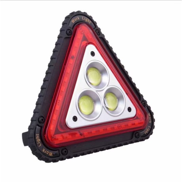 Luz LED para bicicleta, indicador de advertencia para coche, triángulo, verificación, luz roja