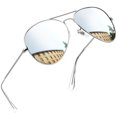 thumbnail image 1 of Gafas de sol Joopin Trendy All Silver Polarized UV400 para mujer, 1 of 6