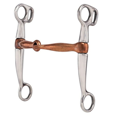 ProRider Chrome Plated Malleable Iron Copper Snaffle Mouth Horse Bit Tack (Best Bit For Horse That Opens Mouth)