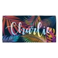 thumbnail image 2 of Polarized Palms Personalized Velour Beach Towel, 2 of 4