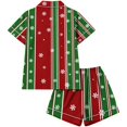 thumbnail image 6 of Enjoytime Pajama Sets for Women 2 Piece Christmas Print Short Sleeve Loungewear Set Holiday Casual Comfy Button Down Sleepwear, 6 of 6