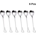 thumbnail image 2 of 6 Stainless Steel Heart Spoons Kidney Spoons, Dessert Spoons, Coffee Spoons, 2 of 3