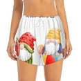thumbnail image 2 of Rateoe Summer Gnome Printed 2 in 1 Women's Workout Shorts for Athletic Gym Running Shorts with Phone Pockets-Small, 2 of 7