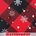 thumbnail image 6 of Winter Snowflake Round Table Cloths Red Black Buffalo Plaid Christmas Tablecloth 60 inch Cover Mat Spill Proof Table Covers for Kitchen Party Dinner Tabletop Decoration, 6 of 8