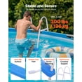 thumbnail image 3 of VEVOR Above Ground Pool Ladder, 3-Step Steel A-Frame Swimming Pool Stairs for 36 in High Wall, 300 lbs Capacity Entry/Exit Steps with Secure Non-Slip Sturdy Wide Step, Easy Setup, White & Blue, 3 of 9