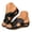 Black, variant on Open Toe Orthopedic Wedge Sandals Women Leather Butterfly Platform Slip on Slides with Arch Support for Daily Casual Walking Wine,6.5