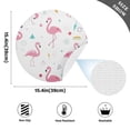 thumbnail image 4 of 15 Inch Round Grid Plate Mats Heat Non-Slip Resistant PVC Placemats for Kitchen Dining Table Decor Cute Flamingo Pattern 6PCS, 4 of 5