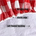 thumbnail image 4 of Vinyl Round Table Cover with Elastic, Red and White - Waterproof Checkered Tablecloth Flannel Backed Fitted Table Cloth for Indoor Outdoor (Fit for 36"-44" Round Tables), 4 of 6