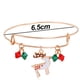 thumbnail image 2 of Brazalete navideño para mujer, dijes navideños, acabado brillante, pulseras navideñas, 2 of 5