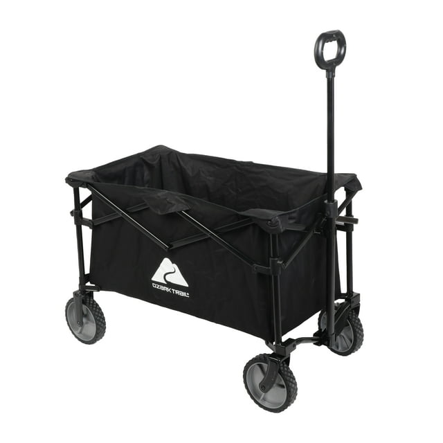 Ozark Trail Multi-Purpose Big Bucket Cart, Black Wagon, Versatile and Durable