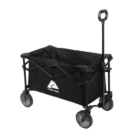 Ozark Trail Multi-Purpose Big Bucket Cart, Black Wagon, Versatile and Durable