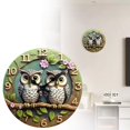 thumbnail image 1 of Wall Clock With Design For Home Decor10 Inch Wooden Wall Clock Silent Movement Battery Operated (Aa Batteries Not Included) Artistic Home Decor Perfect For Home,Oven Thermometers, 1 of 9