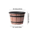 thumbnail image 3 of NWOKYZGH 1Pc Plastic Whiskey Barrel Planters, Plastic Bucket Barrel Garden Planters, Rustic Flower Planters Pots Container for Indoor Outdoor Garden Home Plants, 3 of 6