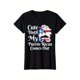 thumbnail image 1 of Women's Puerto Rican Pride Graphic T-Shirt - "Cute Until My Puerto Rican Comes Out" Slogan & Flag Design, Black Cotton Tee with Medium Stretch, Casual Short Sleeve Round Neck, 1 of 6